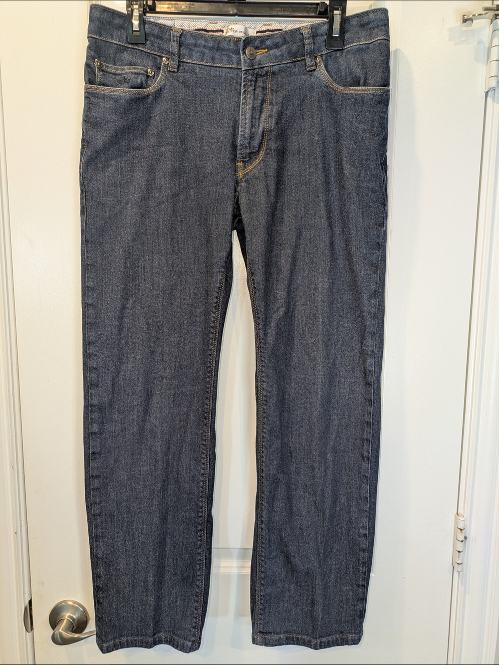 Peter Millar Men’s Jeans 33x27 Straight Leg Blue Denim Short Inseam